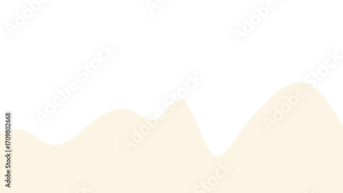 Minimalist abstract background featuring soft, undulating cream-colored waves against a clean white backdrop, evoking calm and flow. Perfect for design and branding.
