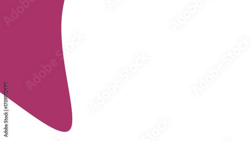 Abstract magenta curved shape on a clean white background, creating a modern and minimalist design element. Ideal for branding, web design, or contemporary art concepts.