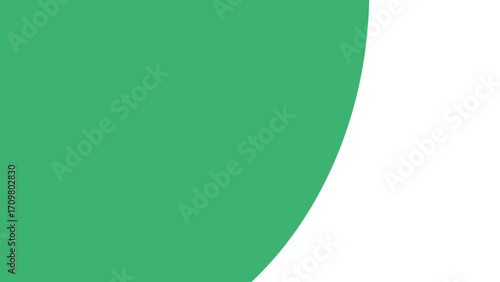 Modern abstract design featuring a vibrant green curve against a clean white background, perfect for contemporary layouts and graphic elements.