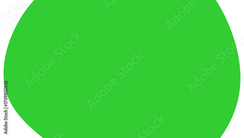 Vibrant green abstract shape on a clean white background, symbolizing nature, growth, or a fresh graphic design element. Ideal for branding, marketing, and digital projects.