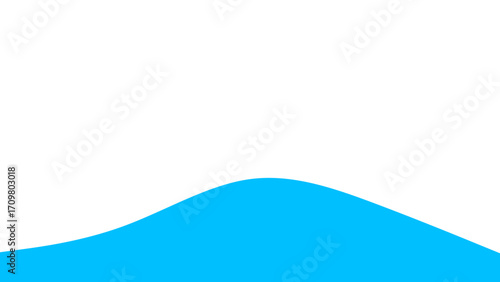 Abstract blue wave on a clean white background, creating a minimalist design ideal for modern branding, presentations, or digital layouts. Features smooth, fluid lines and ample copy space.