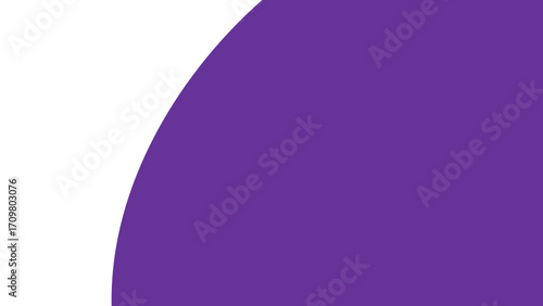 Clean, modern abstract graphic featuring a vibrant purple curved shape on a crisp white background. Ideal for design elements, presentations, and branding.