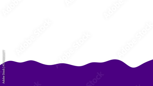 Abstract purple wavy shape on a clean white background, ideal for modern design, liquid concepts, or a vibrant graphic element.
