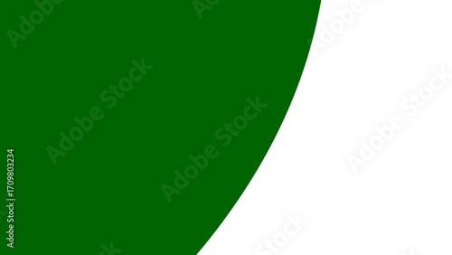 Modern abstract background with a dynamic dark green curve against a clean white space, ideal for presentations, branding, or fresh design concepts.