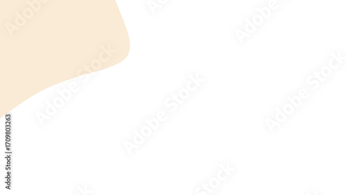Minimalist background featuring a smooth, light beige abstract curve on a clean white space, ideal for presentations, branding, or modern design.