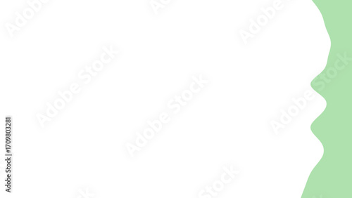 Clean, minimalist background with a wavy green border, ideal for product showcases, presentations, or website design. Represents freshness and simplicity.
