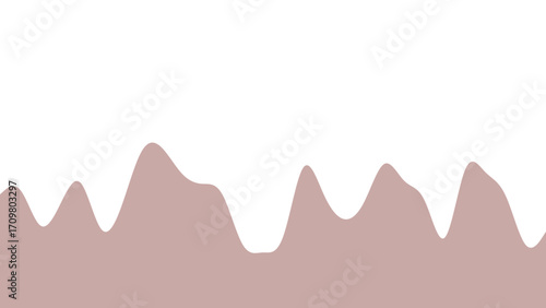 Abstract organic wavy shape in a muted earthy tone on a clean white background, ideal for minimalist designs, presentations, or contemporary branding.