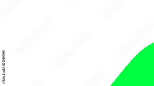 Abstract bright green curved shape on a clean white background, perfect for design elements, nature, or growth concepts. Minimalist and fresh.