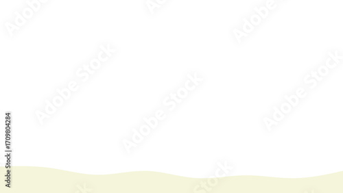 Clean, minimalist background with a subtle, wavy pale yellow curve at the bottom, ideal for text, product display, or graphic design projects. Simple and serene.