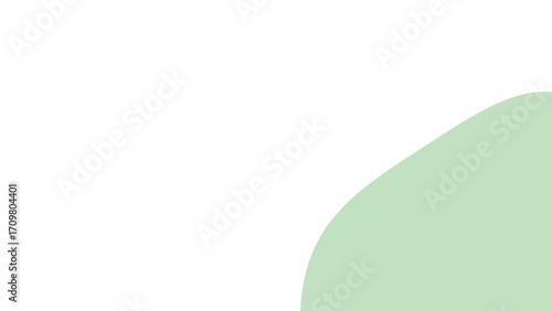 Minimalist design featuring a soft green curved shape on a clean white background, ideal for fresh, modern, and natural-themed projects.
