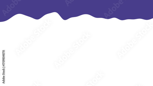 Abstract wavy purple border on a clean white background, creating a fluid, modern design element. Ideal for graphic design, web headers, or cosmetic themes.