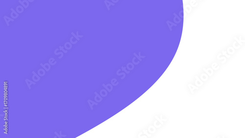 Abstract purple curved shape on a white background, creating a modern and clean design for graphic projects, branding, or digital layouts.