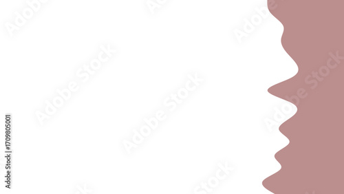 Minimalist abstract background with a flowing pastel brown wavy shape on a clean white backdrop, ideal for presentations, branding, or creative design projects.
