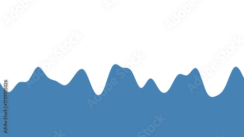 Abstract blue wave pattern with a clean white background, symbolizing fluidity, data flow, or a calming natural landscape. Ideal for modern design, technology, or business presentations.