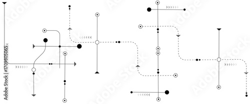 Vector creative idea of modern design with geometric technology background with lines and dots with electronics elements on tech Bg.with lines and dots with electronics elements on tech Bg.