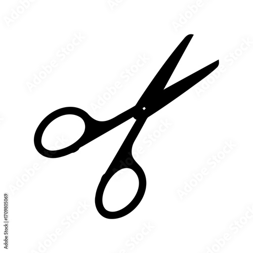 A pair of scissors in silhouette, a versatile cutting tool icon