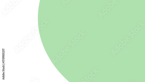 Abstract minimalist design featuring a gentle light green curve on a clean white background, conveying simplicity, freshness, and growth.