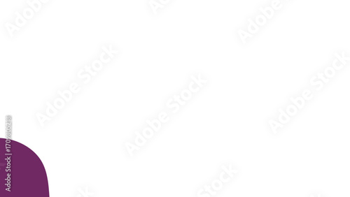 Minimalist graphic background featuring a deep purple quarter circle on a clean white surface. Ideal for modern design, branding, presentations, or abstract concepts.