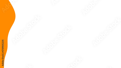 Abstract orange wavy shape on a clean white background, creating a modern and minimalist graphic design element. Ideal for presentations, web design, or contemporary branding.