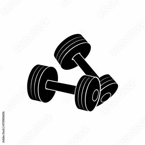 creative details dumbbells icon vector Illustration