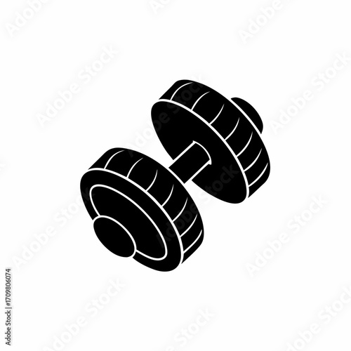 creative details dumbbells icon vector Illustration