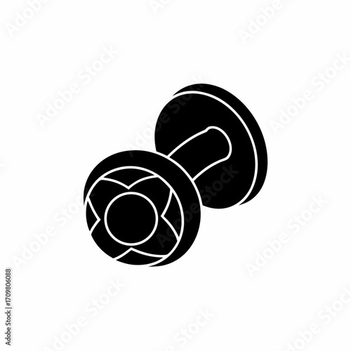 creative details dumbbells icon vector Illustration