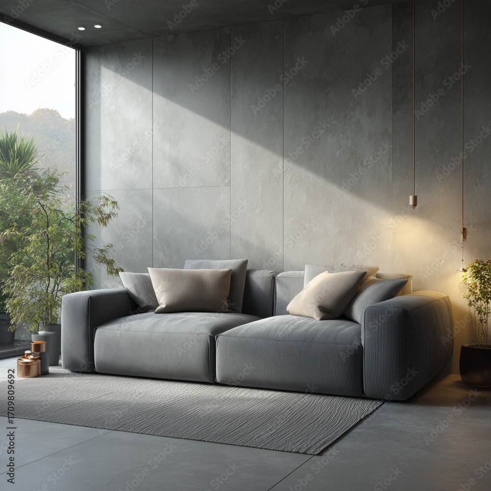 Fototapeta premium modern living room with sofa