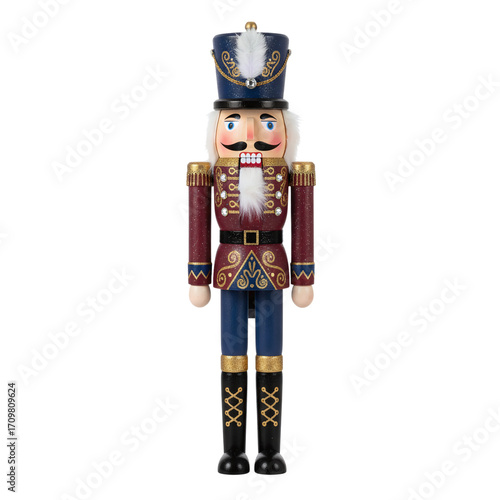 Ornate vintage nutcracker in a soldier uniform