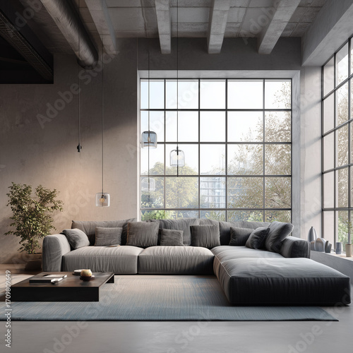 modern living room with sofa