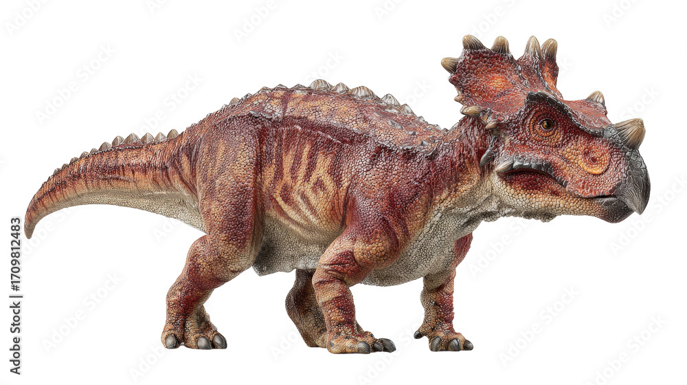 Naklejka premium Pachycephalosaurus headbutting postureTransparent background, PNG file