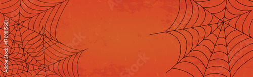 Scary gloomy red halloween background - illustration
