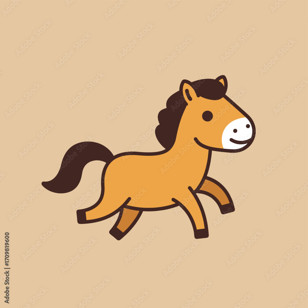 Obraz premium Cute Vector of Horse