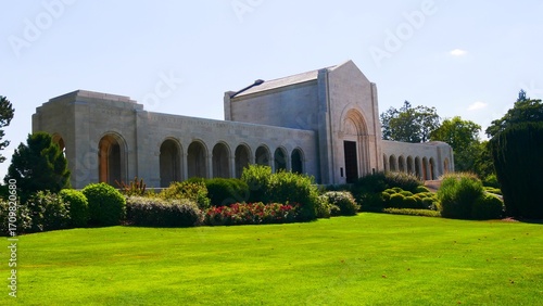 Chapelle du cimetière américain de Romagne-sous-Montfaucon dans la Meuse France Europe
