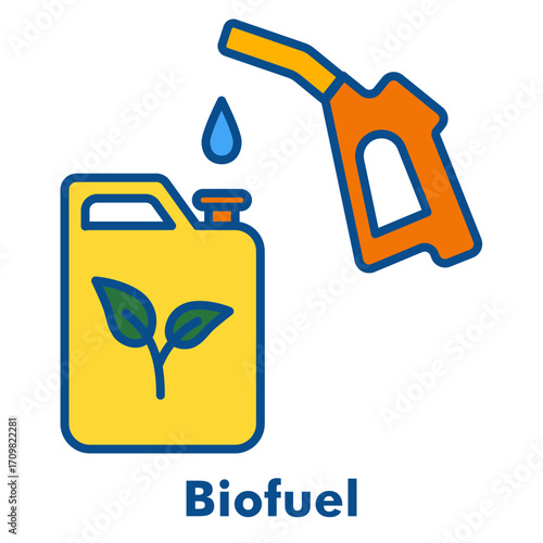 Biofuel Line Color Icon Style