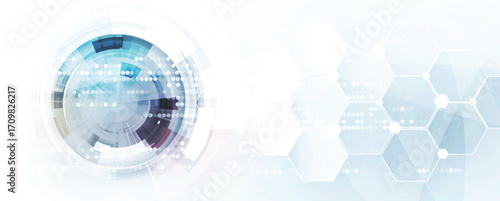 Technology and science innovation circle business background