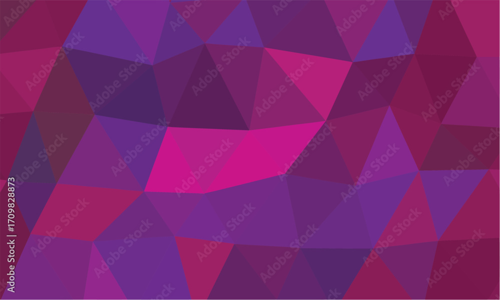 Obraz premium Polygon mesh surface reveals shades of magenta, purple, and plum in geometric harmony