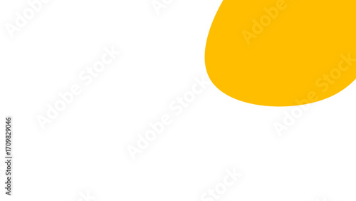 Abstract yellow and orange curve on a white background, useful for graphic design, presentations, or branding with space for text or elements.