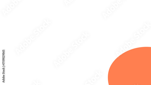 Clean white background with a vibrant orange abstract geometric curve. Ideal for modern design, branding, presentations, or minimalist graphic resources.