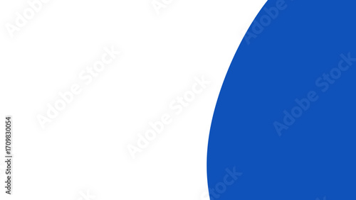 Dynamic abstract graphic with a sweeping blue curve on a crisp white backdrop, perfect for business branding, technology, or web design.