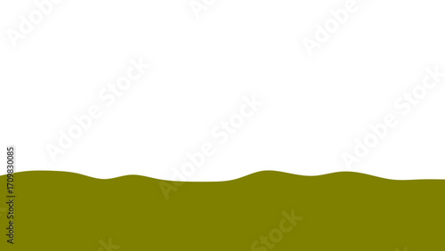 Simple green hills under a vast white sky, offering a clean, minimalist nature backdrop for various design projects and environmental themes.
