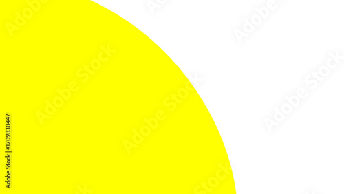 Bright yellow abstract curve on a clean white background, representing simplicity and modern design. Ideal for creative projects, backgrounds, and branding.