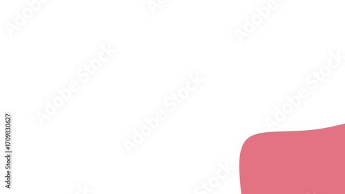 Minimalist abstract pink wavy shape on a clean white background, providing ample copy space for modern design, templates, and digital projects.