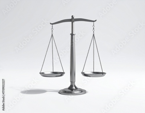 Balanced Justice Scale in Metallic Finish