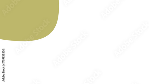 Abstract olive-green curved shape on a clean white background, ideal for modern graphic design, presentations, and branding. Plenty of copy space.