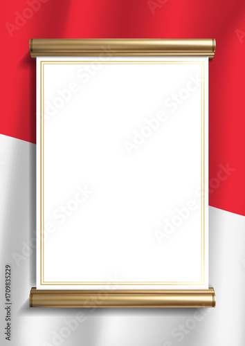 vertical frame and border with Singaporean flag