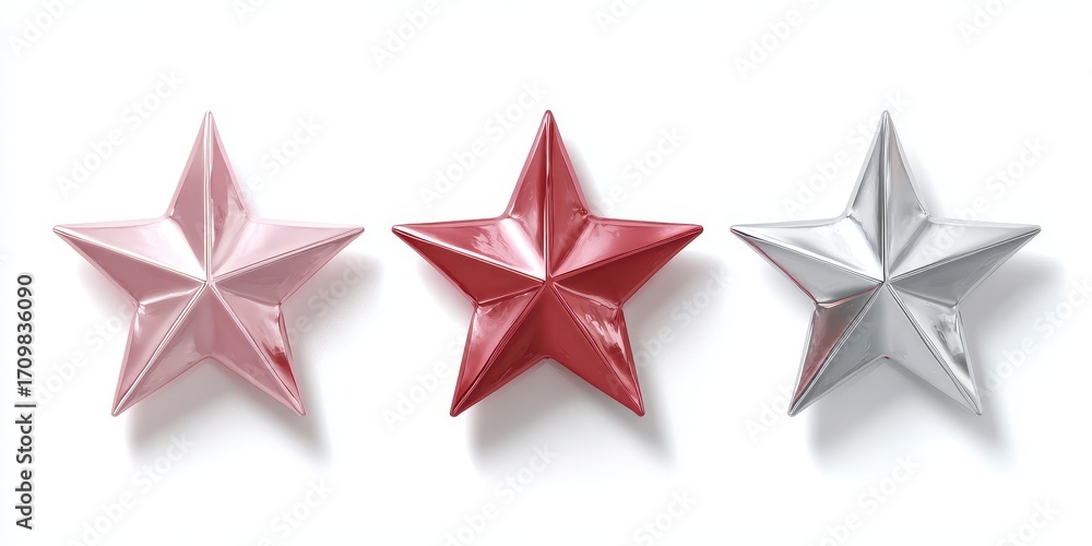 Obraz premium red star on white background