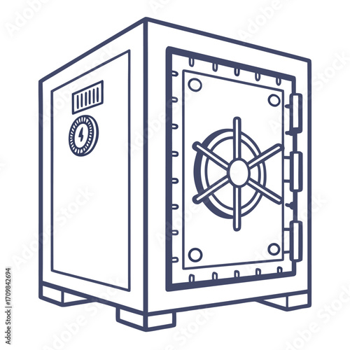 A bank safe with an open combination lock protects your business wealth and savings