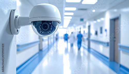 Hospital security camera surveillance in a clean environment