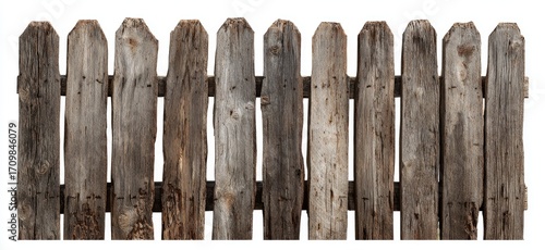 Aged wooden picket fence (2)