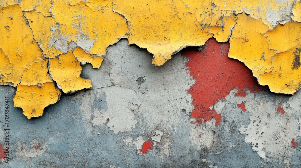 Obraz premium Abstract Cracked concrete wall broken wall at the outside cement corner that effected with earthquake and collapsed ground,wall with crack texture.